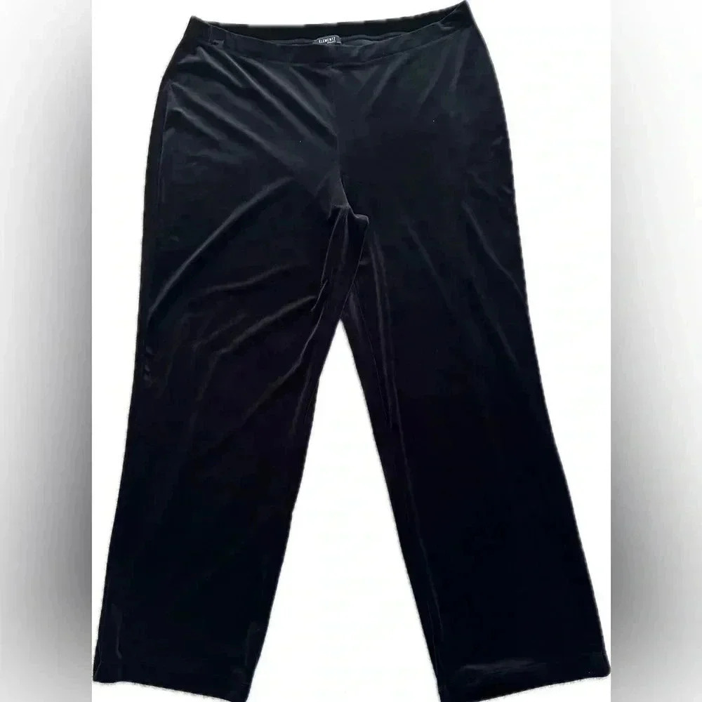 Elementz velvet vintage wide leg pull on pants size 1x goth